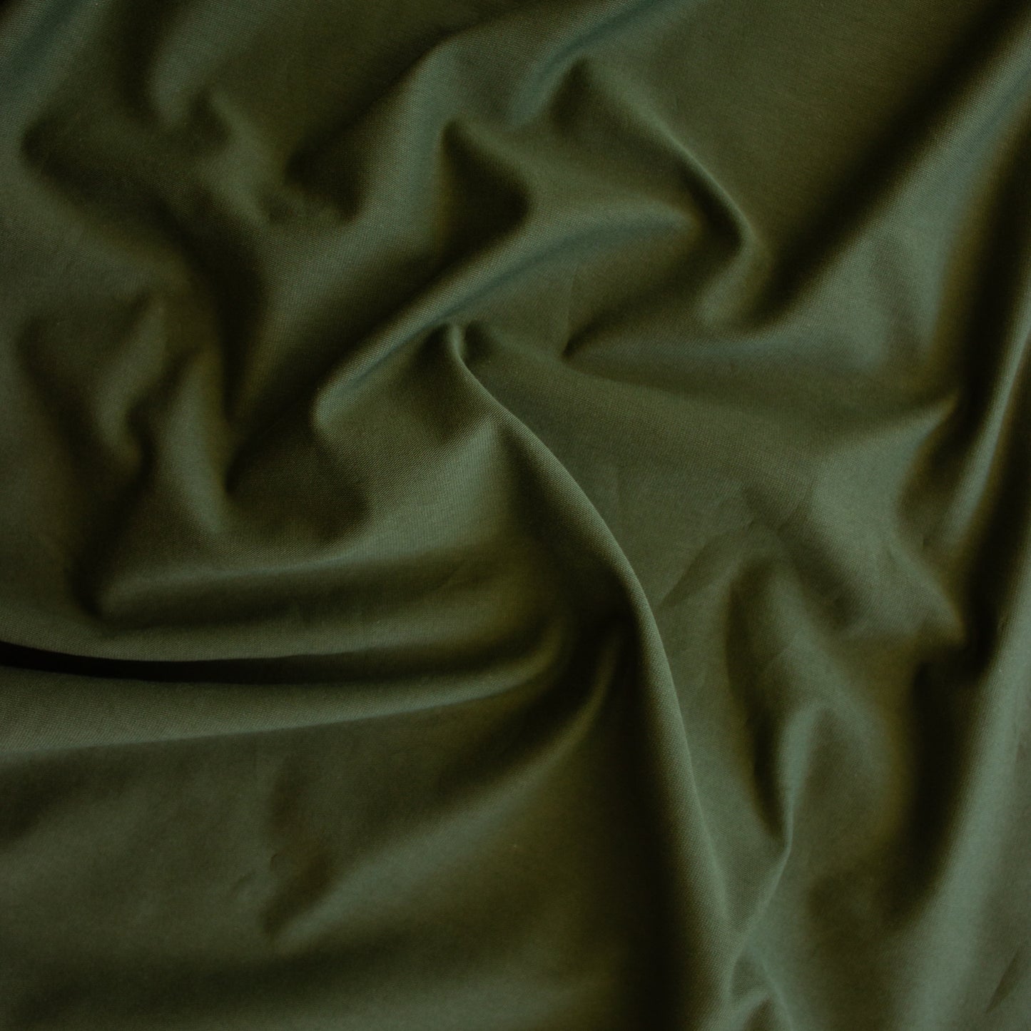 Organic Cotton Stretch Jersey - Green Khaki
