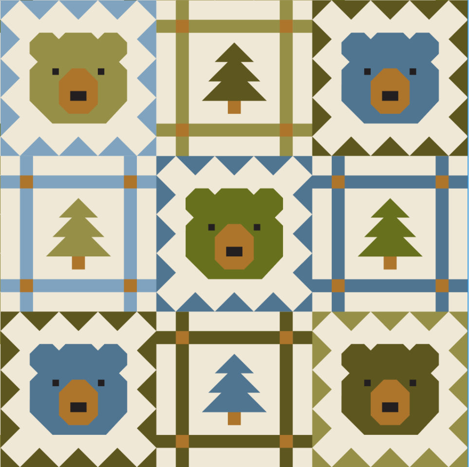 Grizzly Grove Quilt Kit - PNW