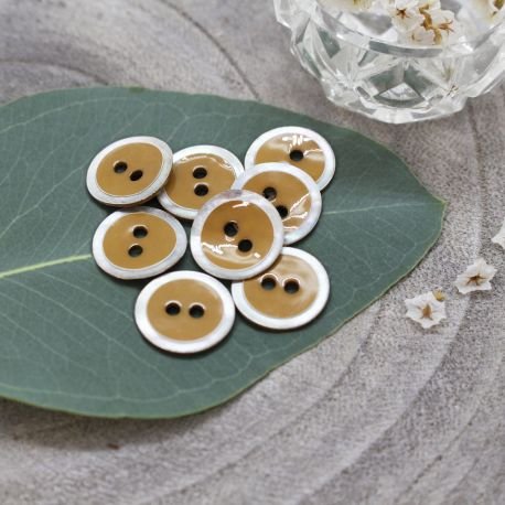 Halo Buttons - Ochre (14mm)