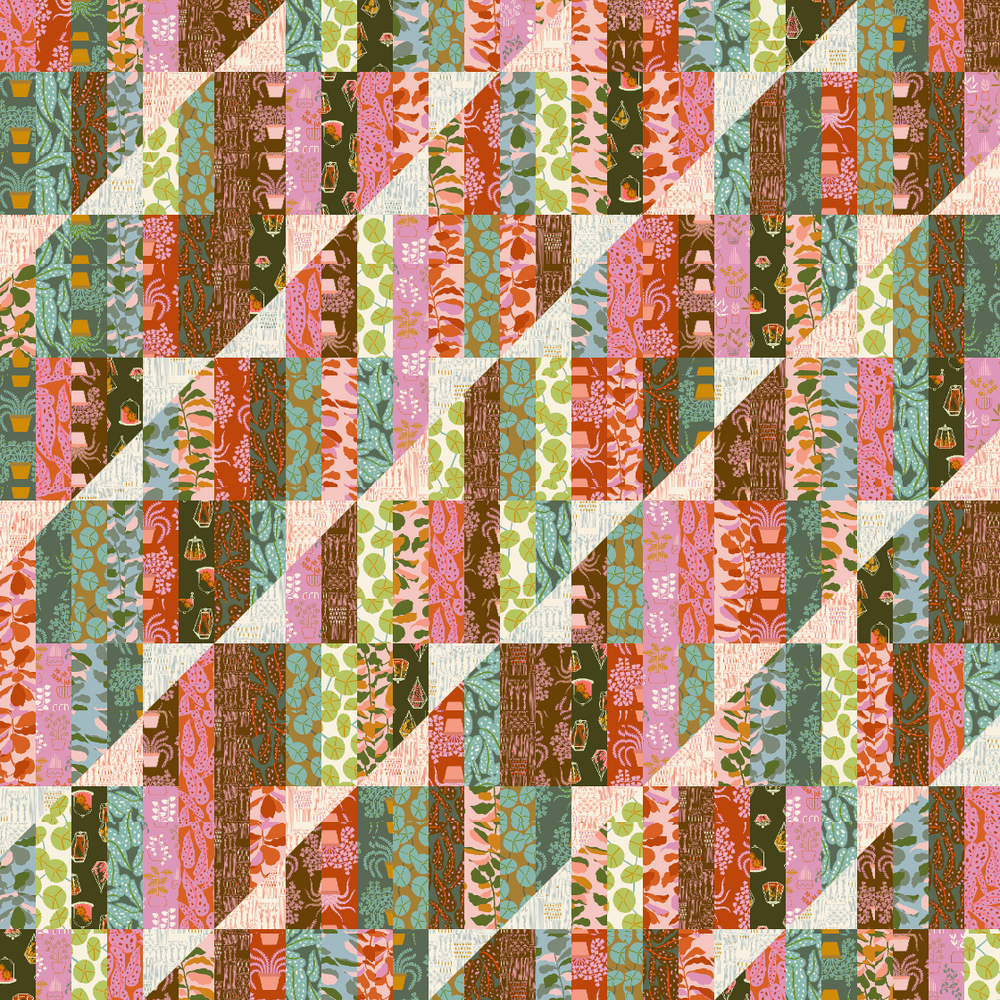 Happy Stripes Quilt Kit - Calathea