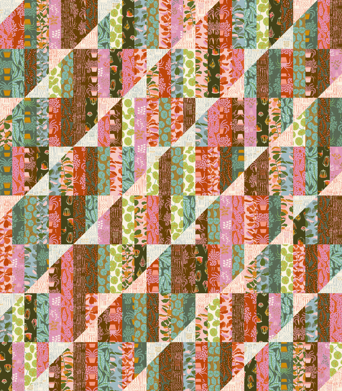 Happy Stripes Quilt Kit - Calathea