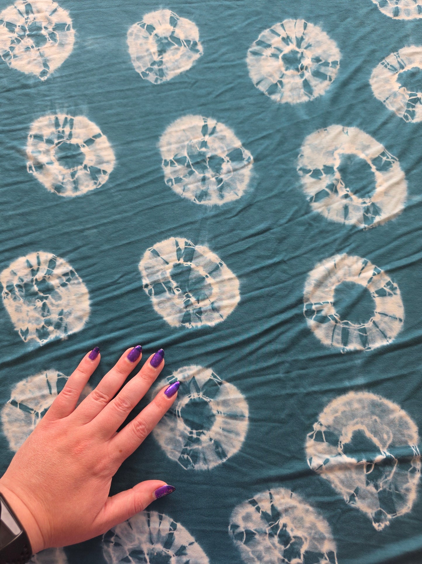 ReStash: 1yd Shibori Dyed Stretch Cotton