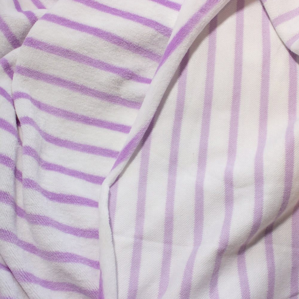 ReStash: 2 yds Lavender Striped Velour