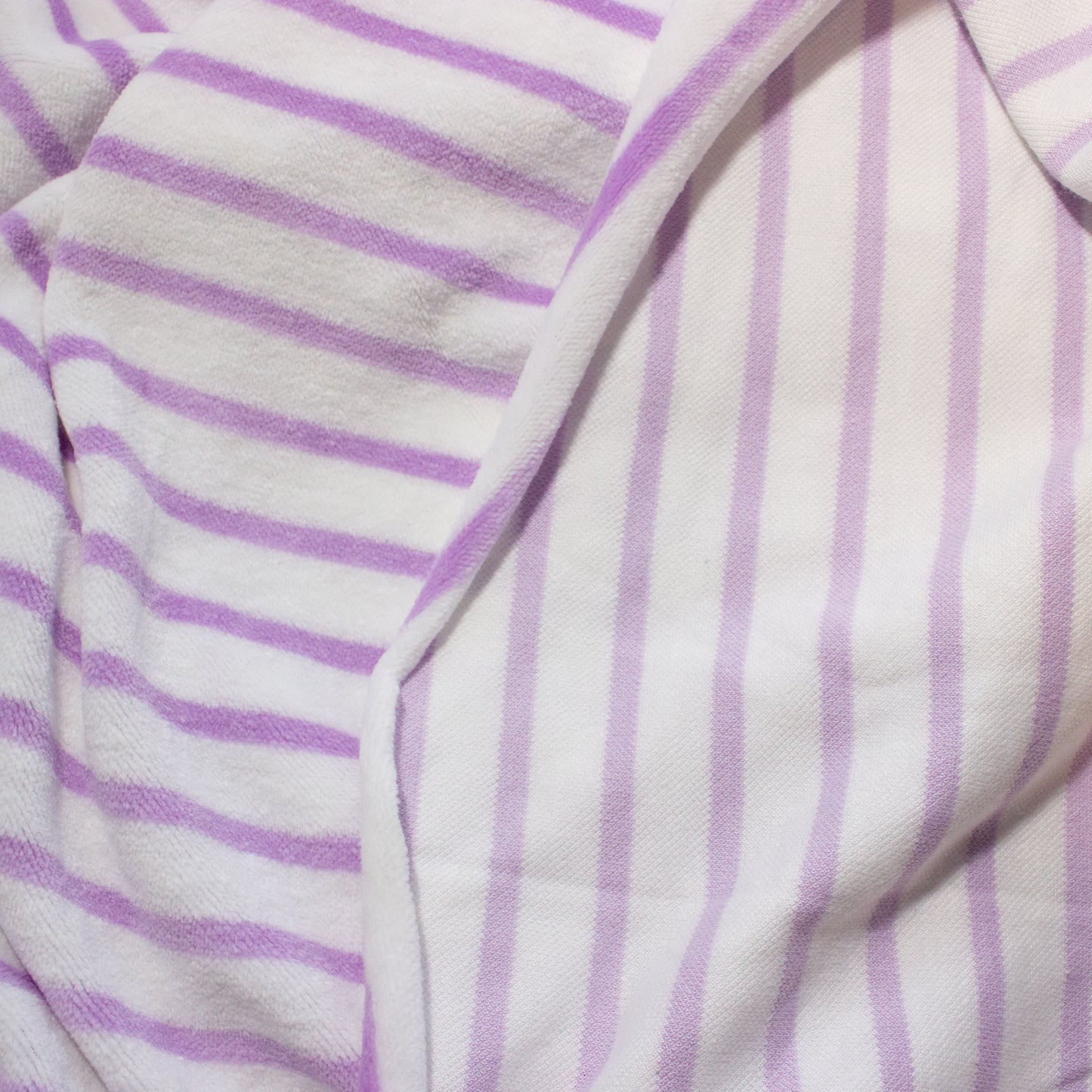 ReStash: 2 yds Lavender Striped Velour