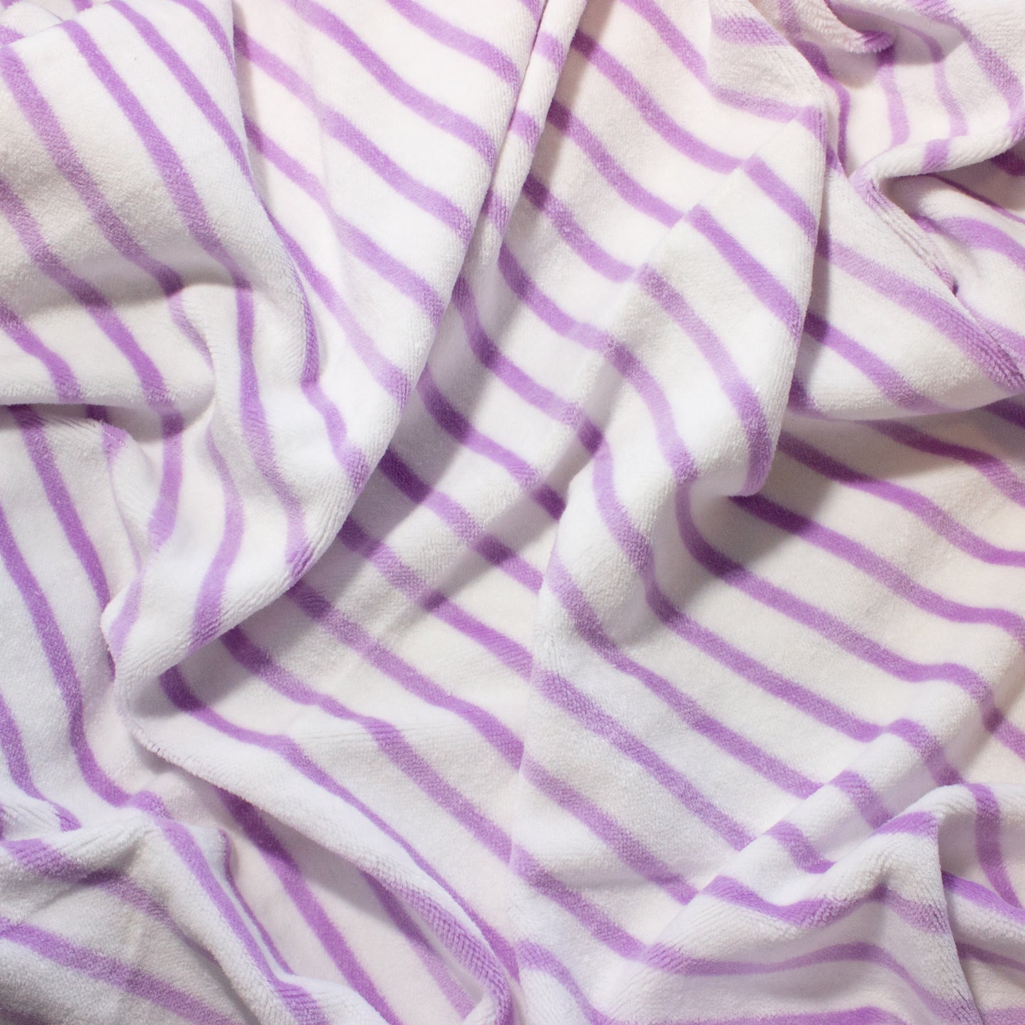 ReStash: 2 yds Lavender Striped Velour