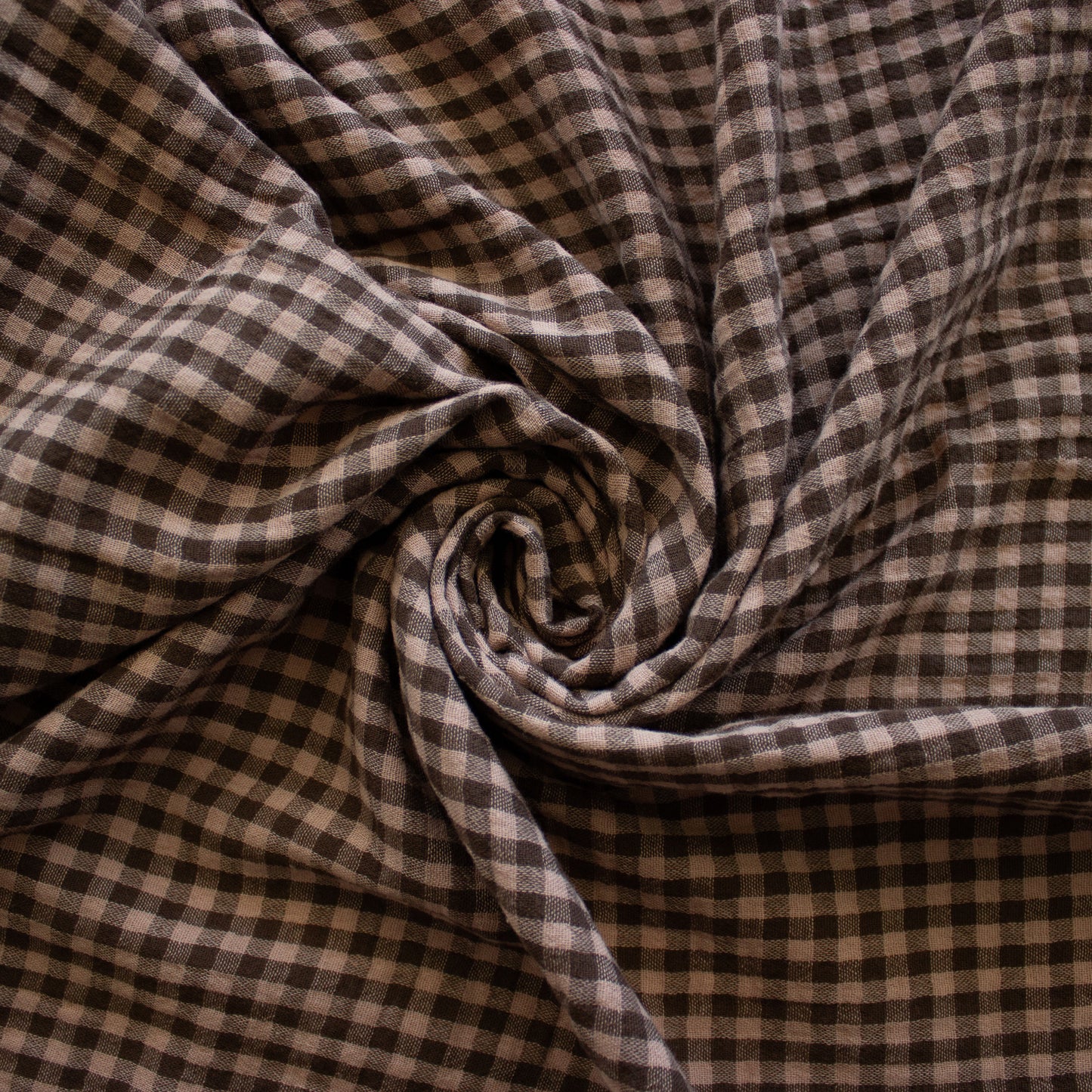 Lennon Double Gauze - Fawn/Espresso