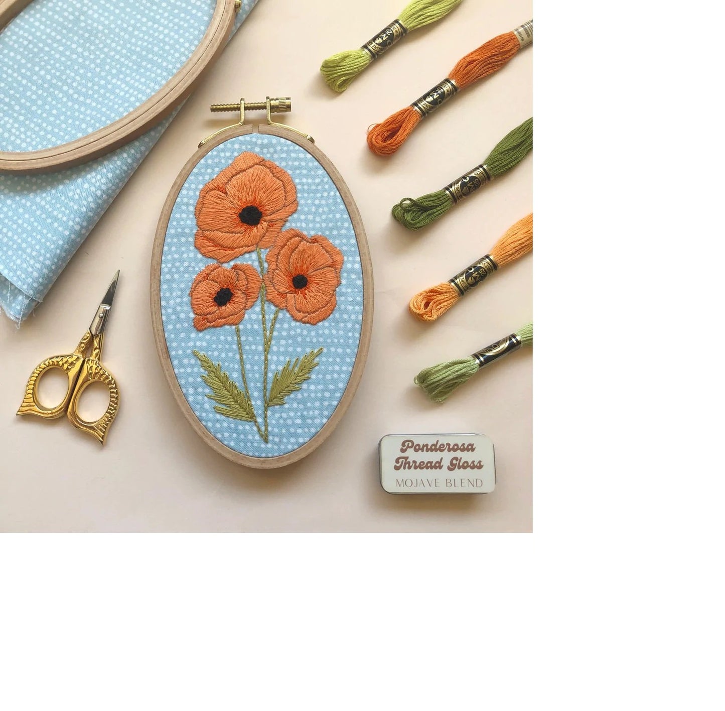 Poppies Hand Embroidery Kit