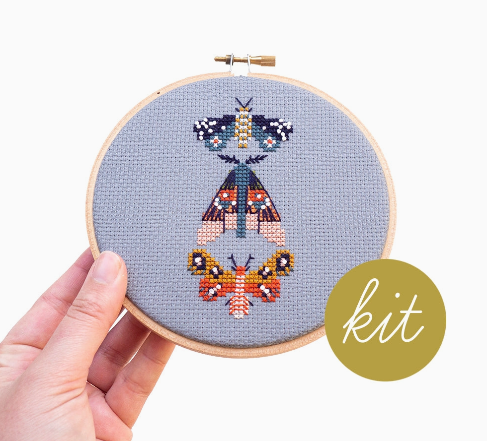 Moths Cross Stitch Kit