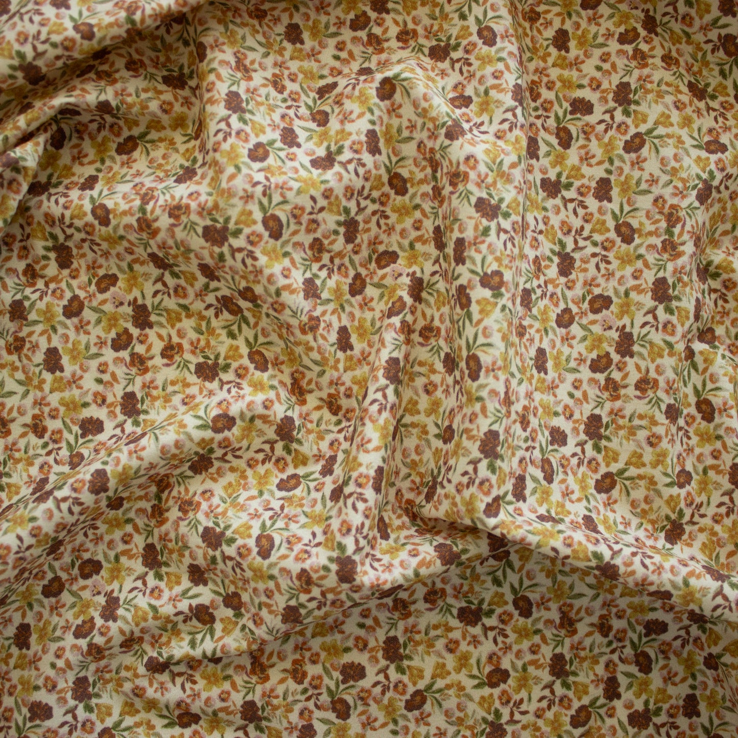 Nina Cotton Poplin - Cream/Mustard