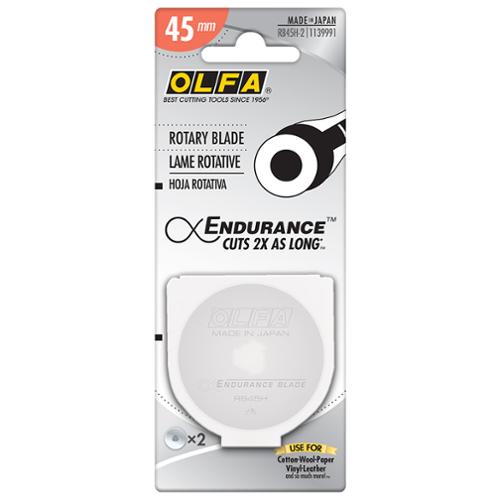 Olfa Rotary Cutter Endurance Blades - 45MM - 2ct