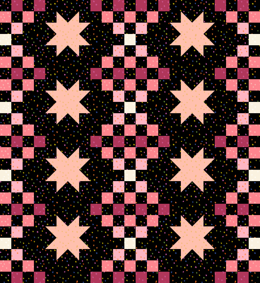 Orchard Stars Quilt Kit - Starry 2025 Peachy Pinks