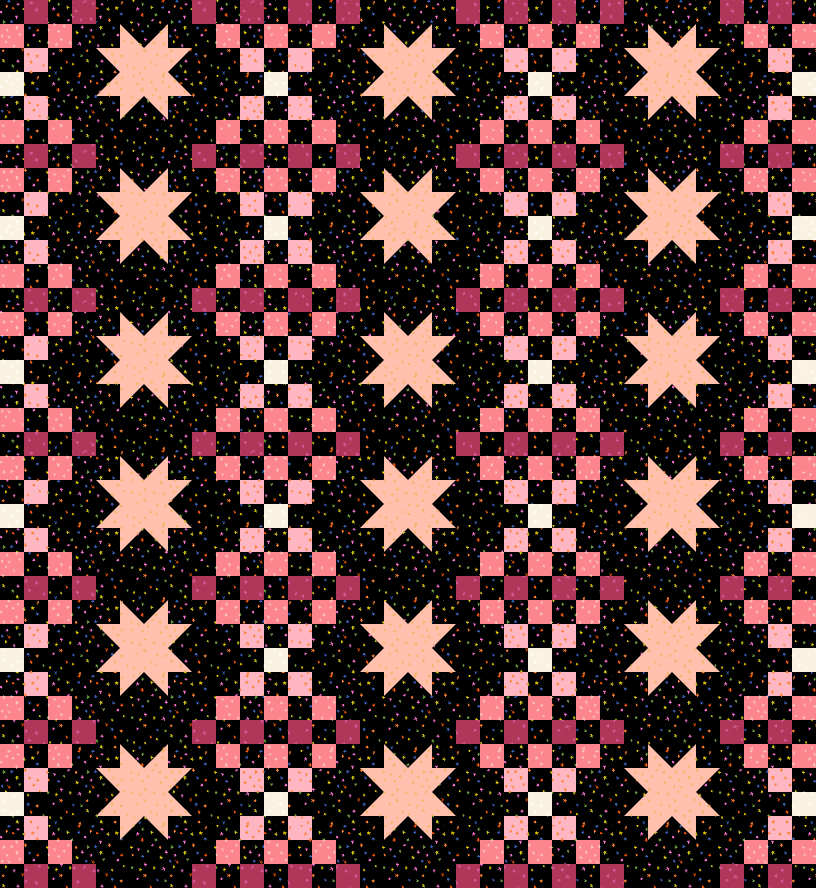 Orchard Stars Quilt Kit - Starry 2025 Peachy Pinks