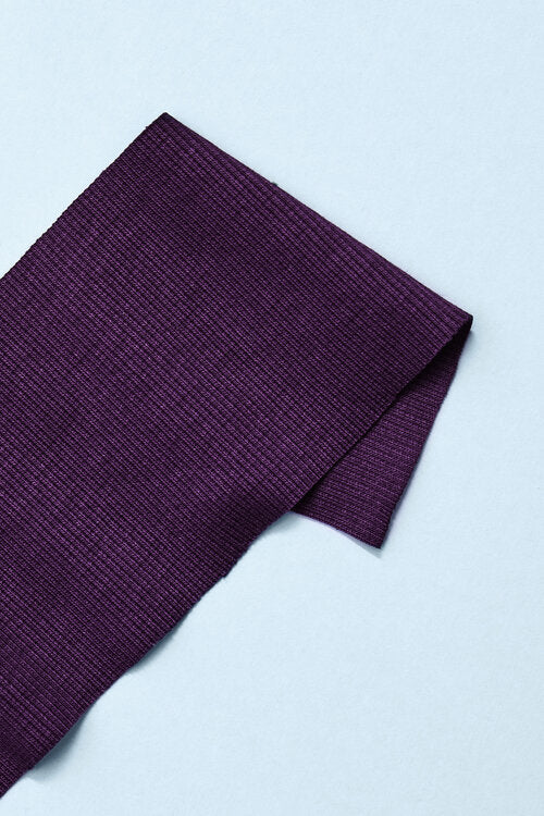 2x1 Ribbed Knit Fabric - Plum