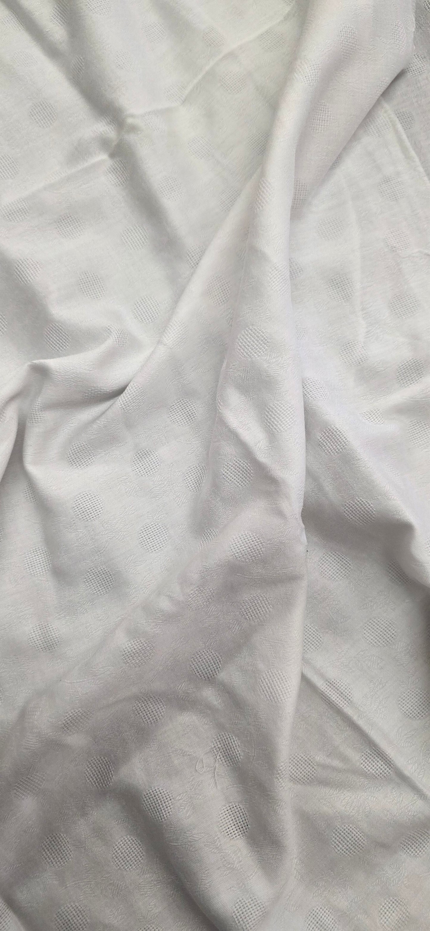ReStash: 1.875yd White Woven Cotton/Poly Blend