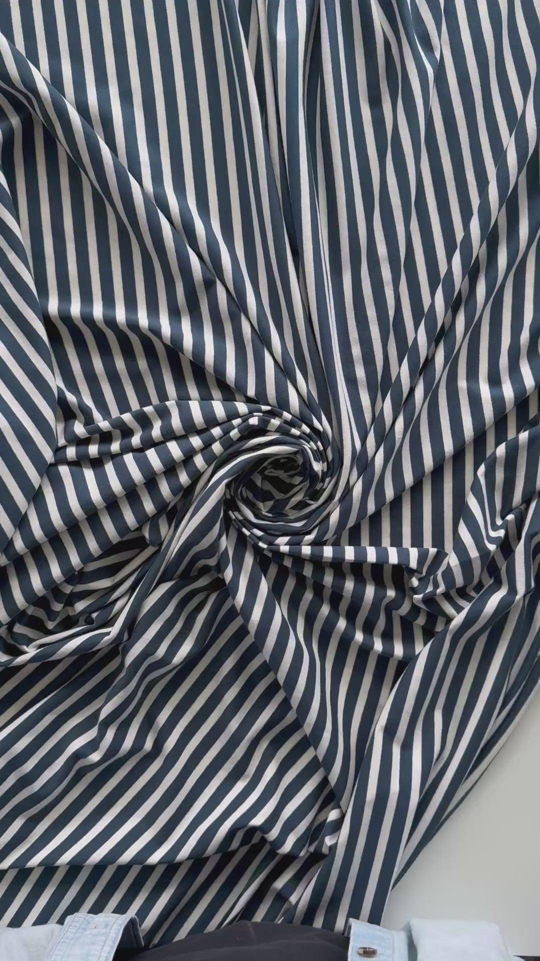 Art Gallery Knit - Striped Alike Blue