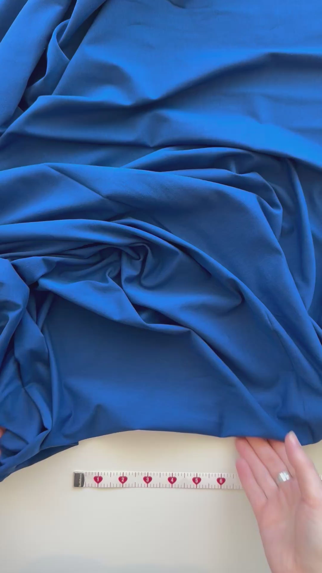 Organic Cotton Stretch Jersey - Cobalt Blue