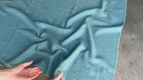 Eden Check Linen - Vintage Blue