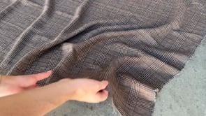 Eden Check Linen - Chocolate