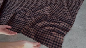 Eden Check Linen - Coffee Bean