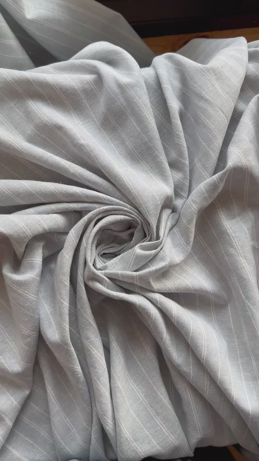 Hemp Chambray Stripe - Blue