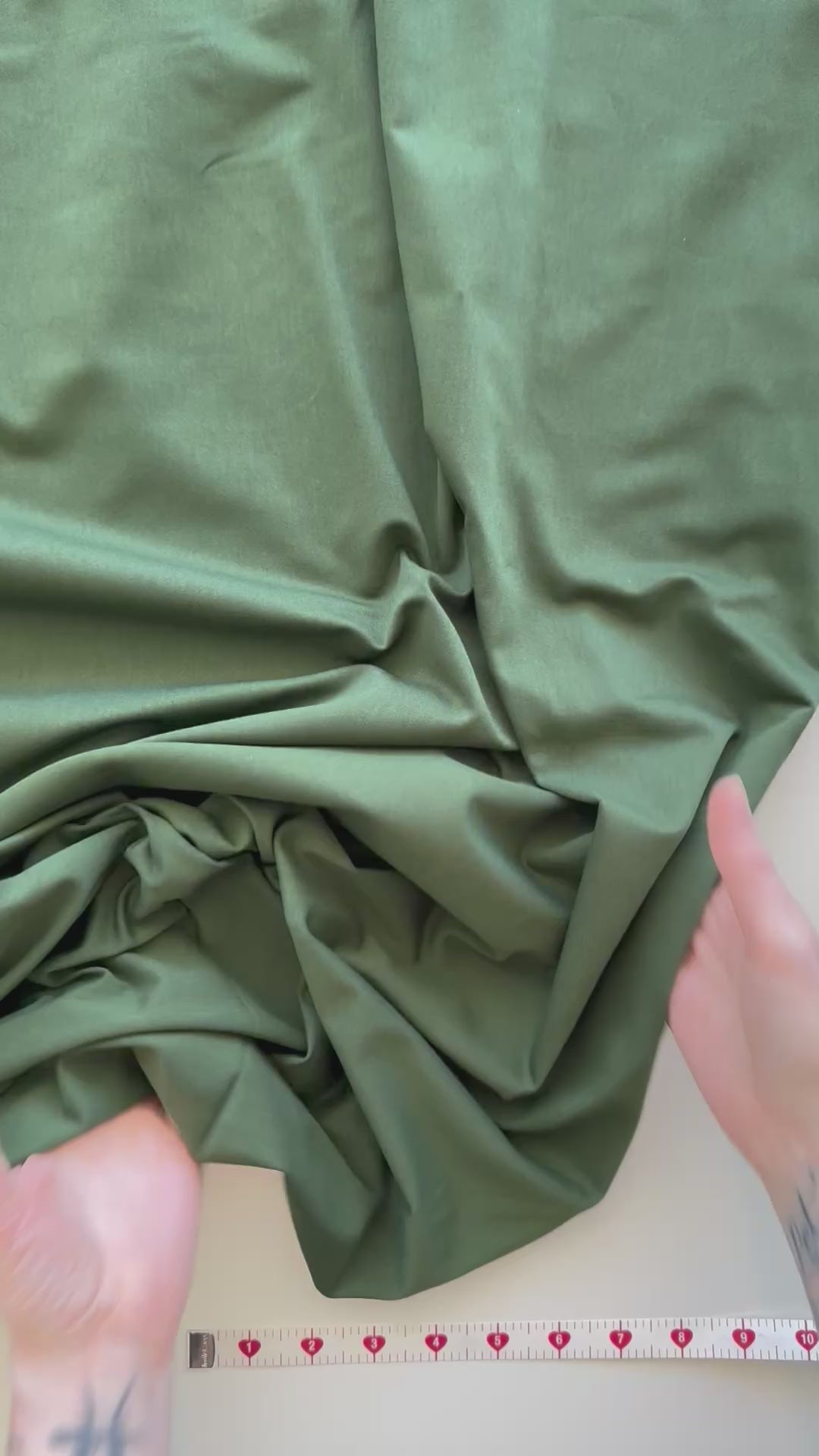 Organic Cotton Stretch Jersey - Green Khaki