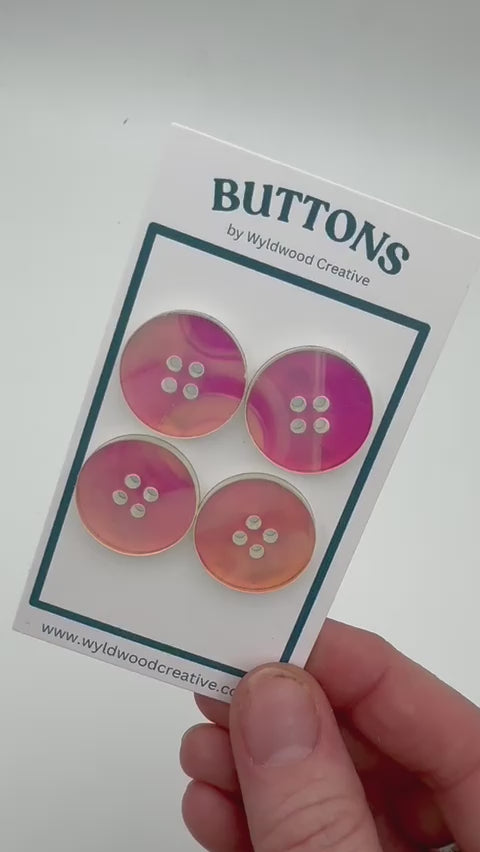 Iridescent Pink Buttons