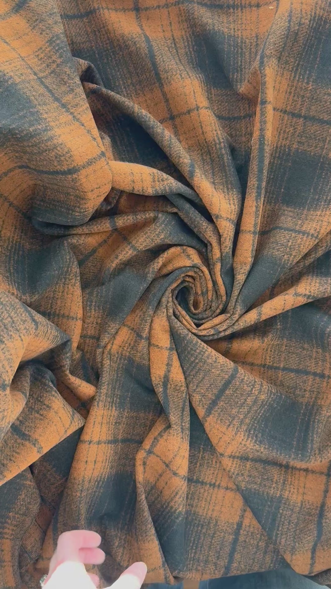 Cooper Brushed Knit Plaid - Copper