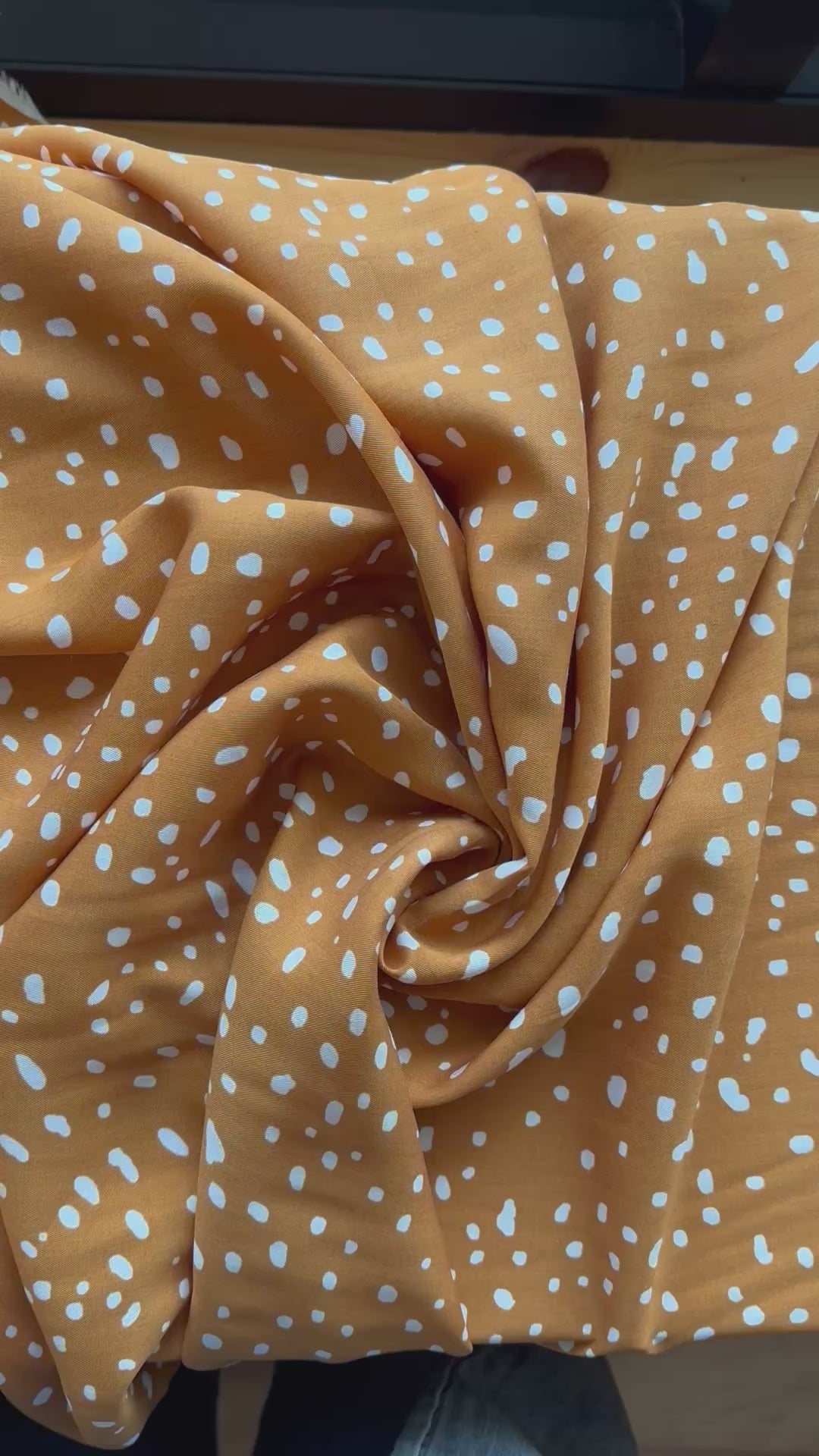 Olivia Digital Print Dot Tencel - Saffron