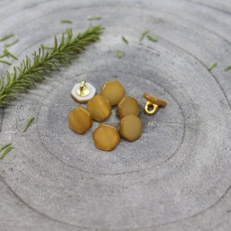 Quartz Buttons - Ochre (10mm)