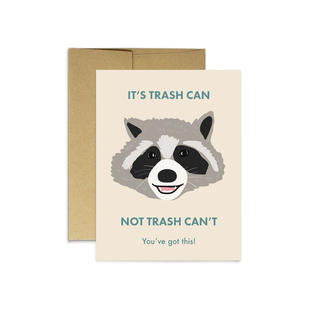 Raccoon Trash Can Card