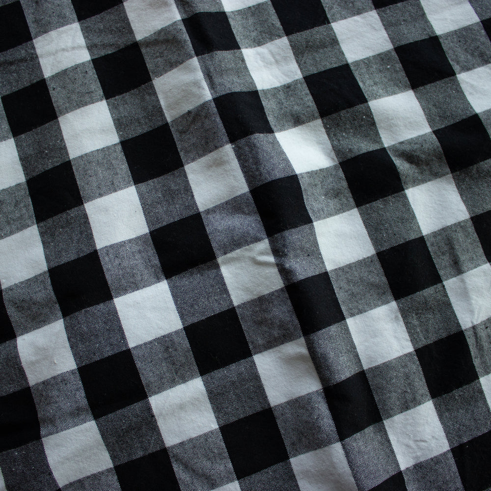 ReStash: .83 yds Black and White Cotton Woven