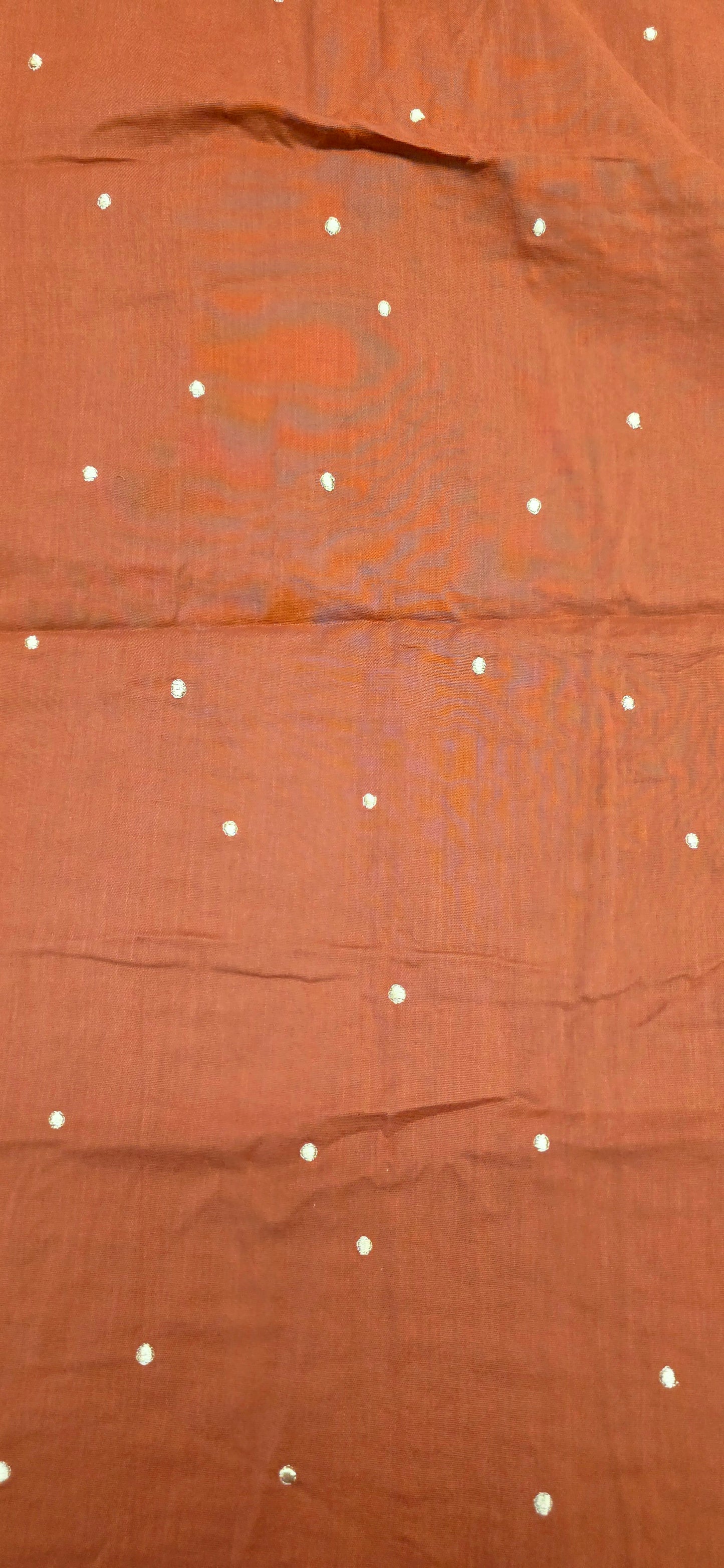 ReStash: 1.75yd Rust Embroidered Double Gauze