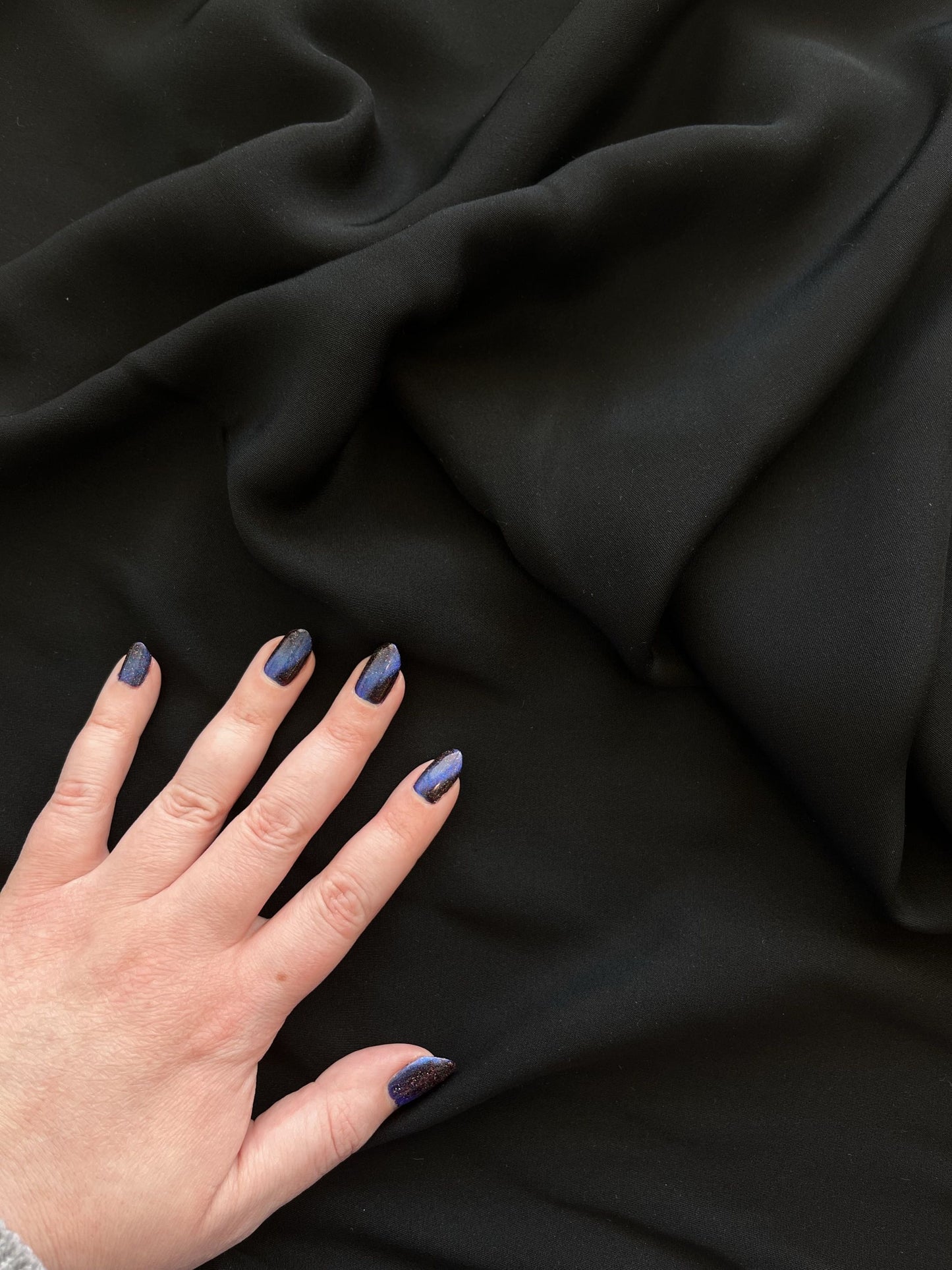 ReStash: 1.25 yds Black Silk Charmeuse