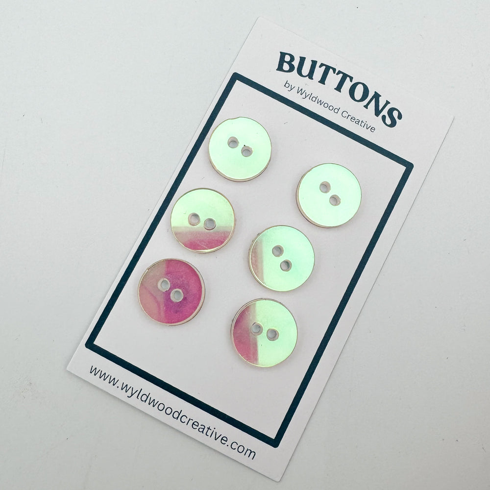 
                      
                        Iridescent Pink Buttons
                      
                    