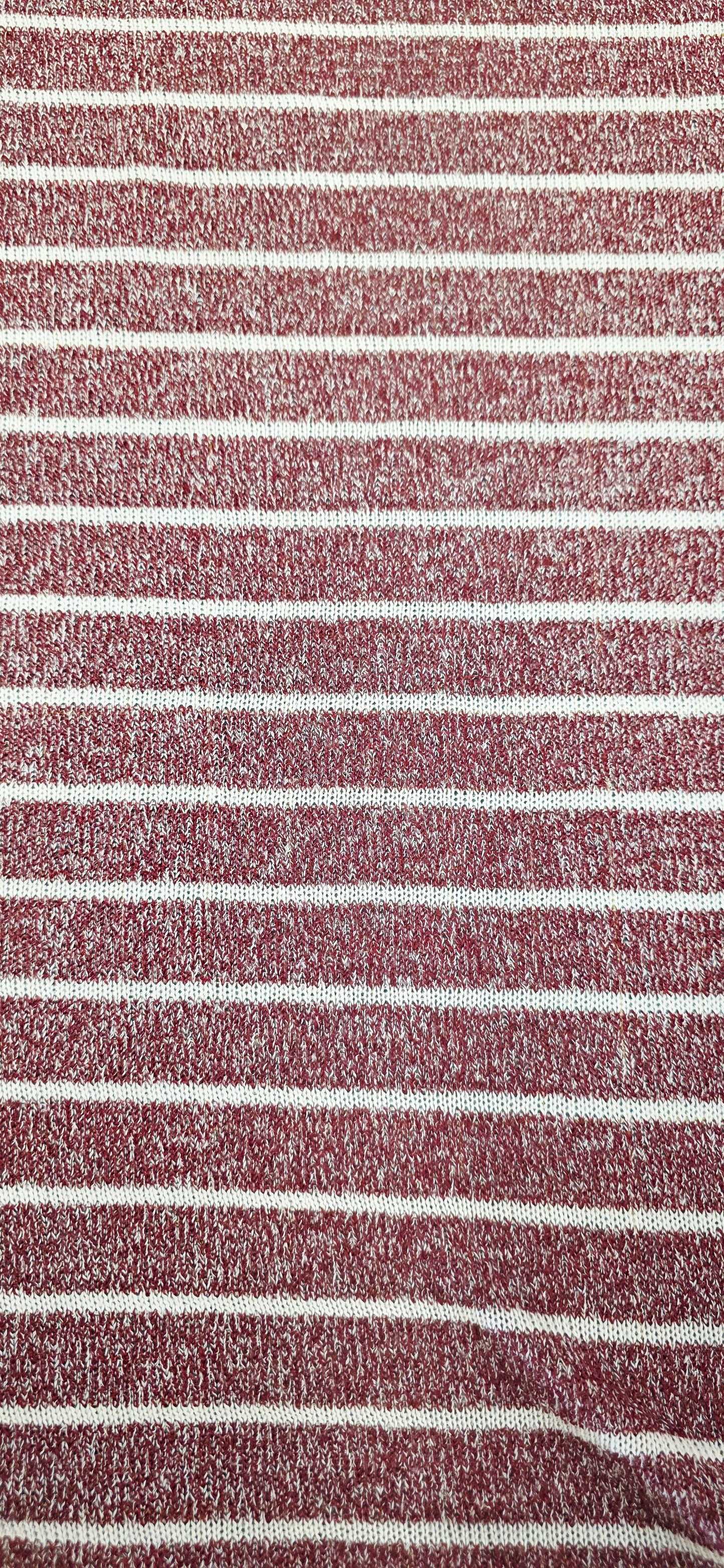 ReStash: 3yd Red Stripe Sheer Hacci Knit