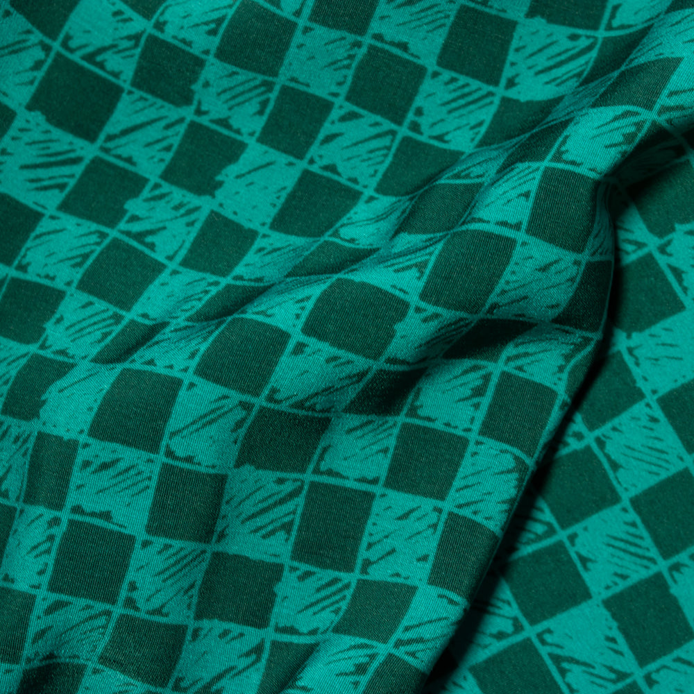 ReStash: 2yds Teal Checkerboard