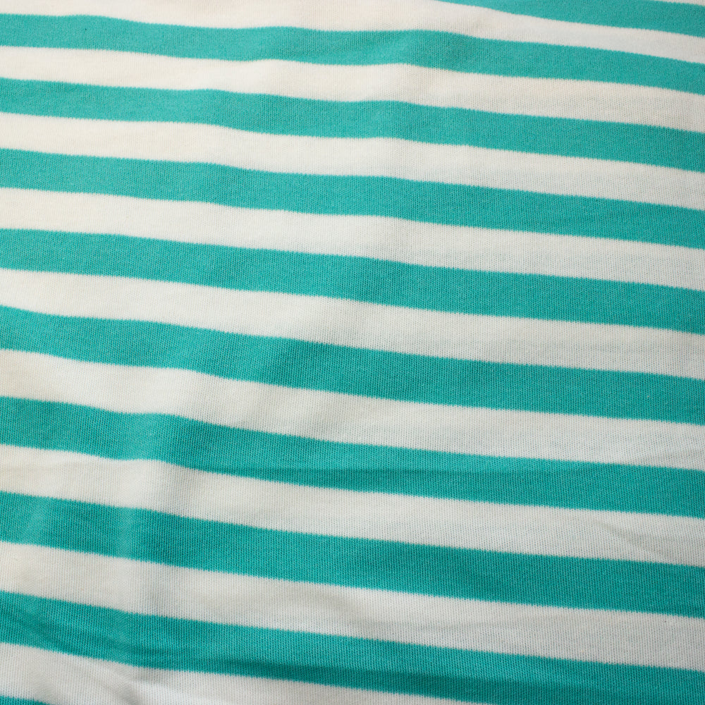 ReStash: Teal Stripe Knit - Sold by the 1/2 yd