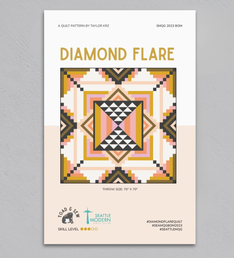 Diamond Flare Quilt Printed Pattern 