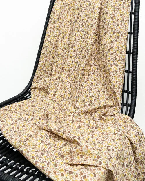 Nina Cotton Poplin - Cream/Mustard