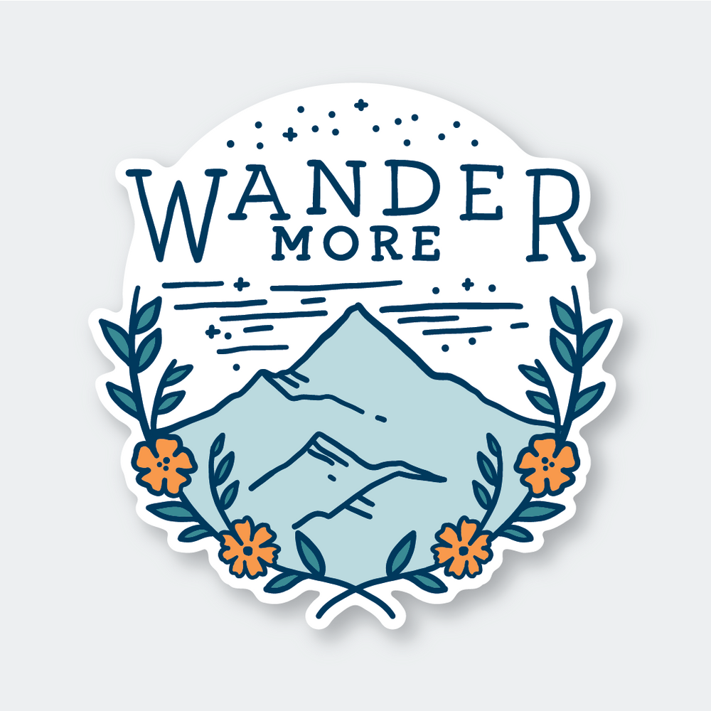 Wander More Sticker