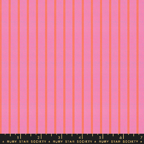 Warp & Weft - Ooh Lucky Lucky - Apron Stripe - Bright Pink