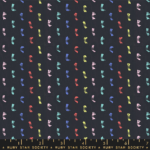 Warp & Weft - Ooh Lucky Lucky - Flicker - Soft Black Multi