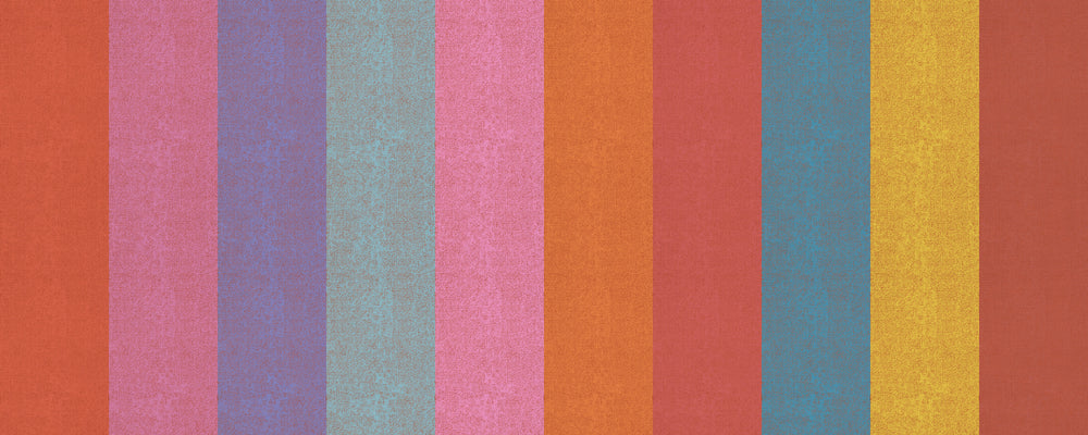 Warp & Weft - Ooh Lucky Lucky - Poolside Stripe - Peony