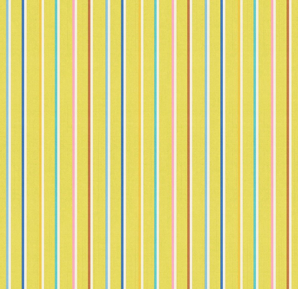 Warp & Weft - Ooh Lucky Lucky - Sketch Stripe - Citron Twist