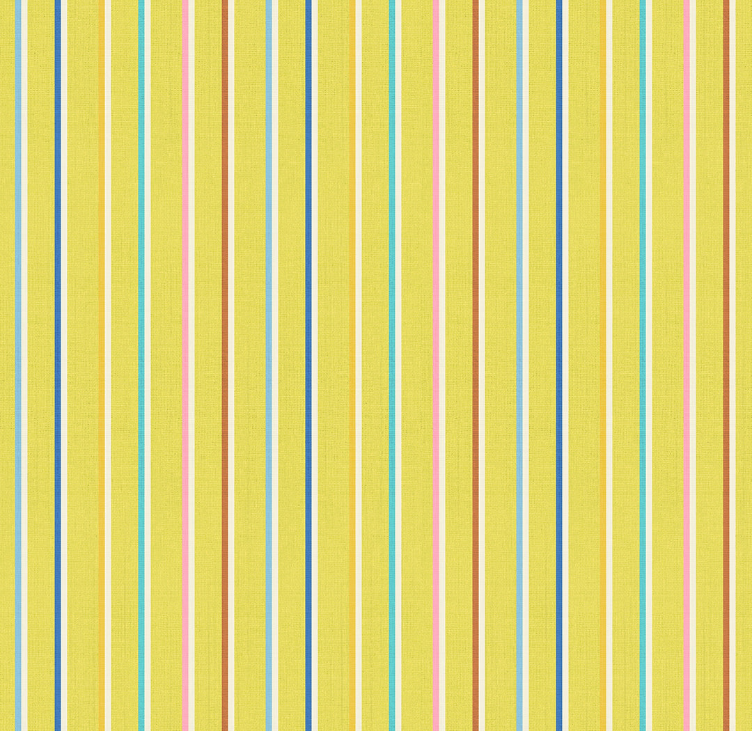 Warp & Weft - Ooh Lucky Lucky - Sketch Stripe - Citron Twist