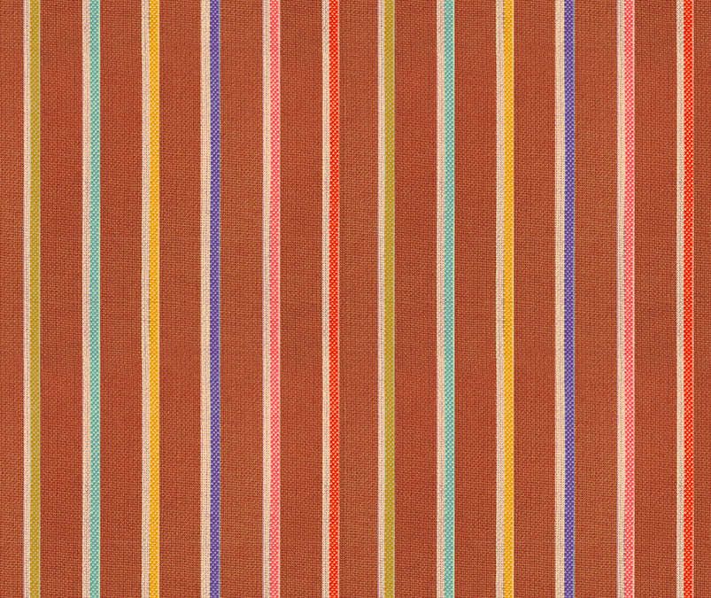 Warp & Weft - Ooh Lucky Lucky - Sketch Stripe - Maple Flat